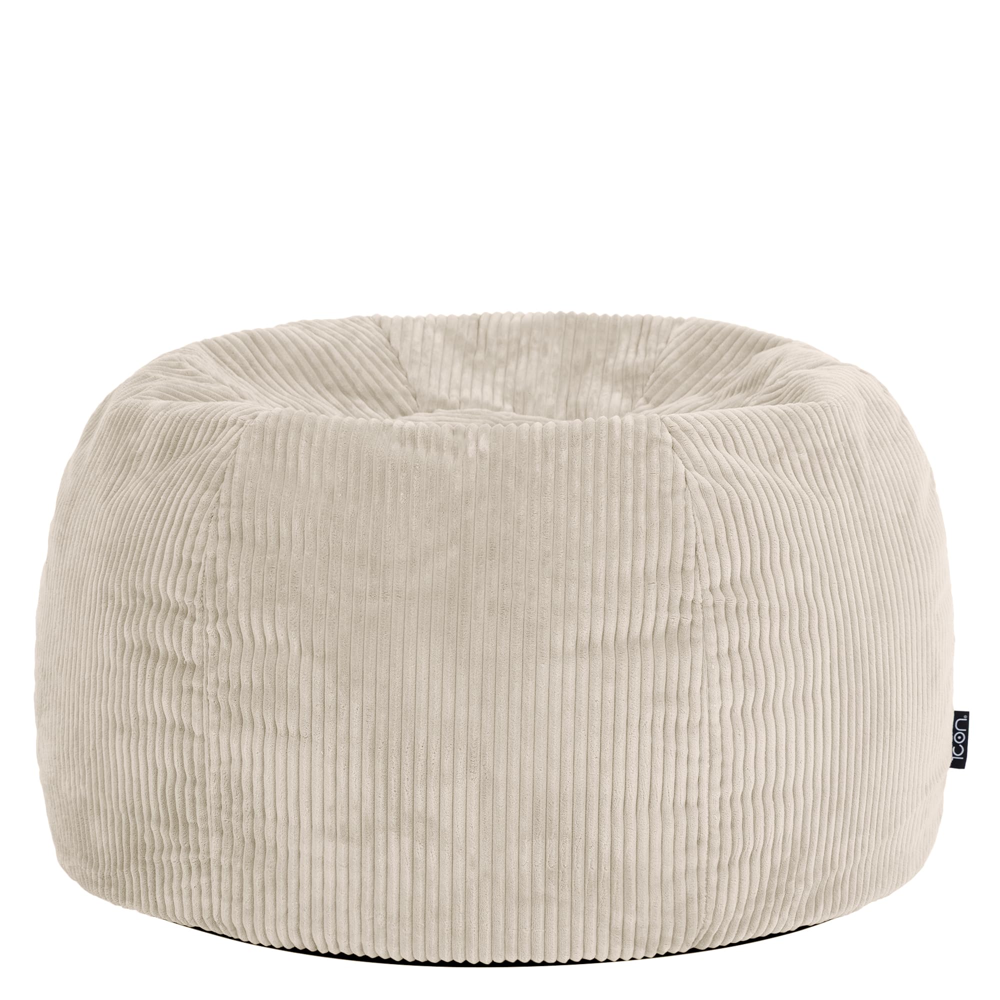 icon Kingston Cord Bean Bag with Filling Included, Set of 2, Beige