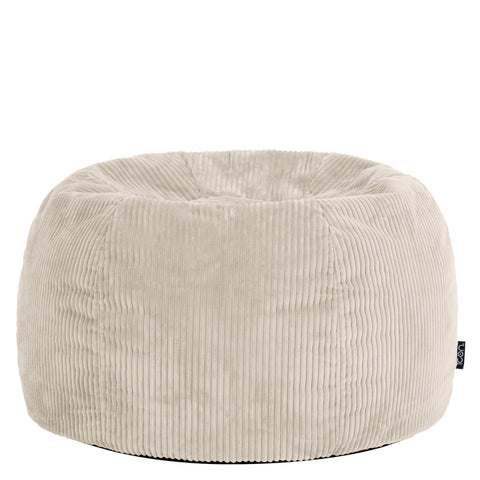 icon Kingston Cord Bean Bag with Filling Included, Set of 2, Beige