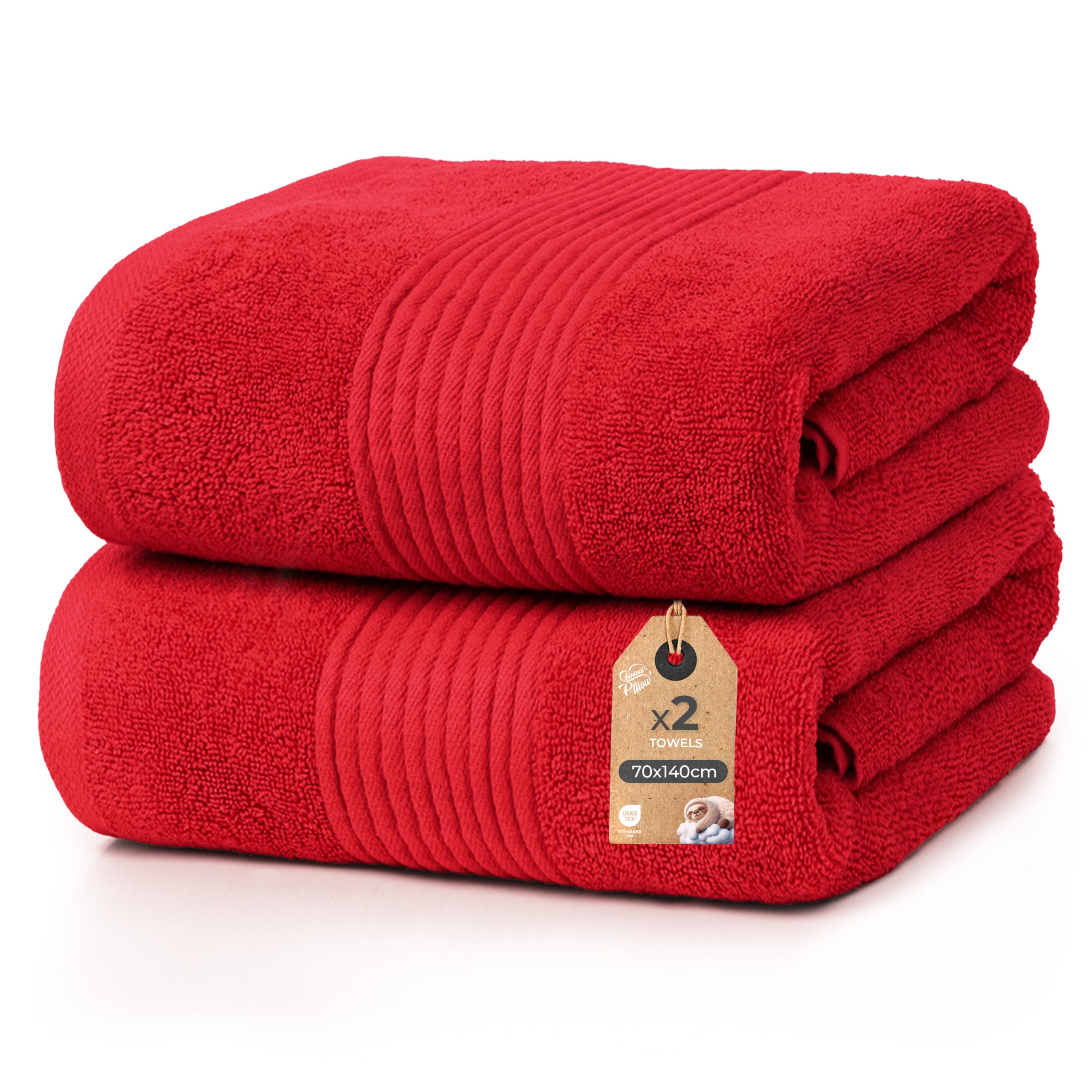 Cloud Pillow Set of 2 Bath Towels 70 x 140 cm, 100% Cotton, Oeko-TEX