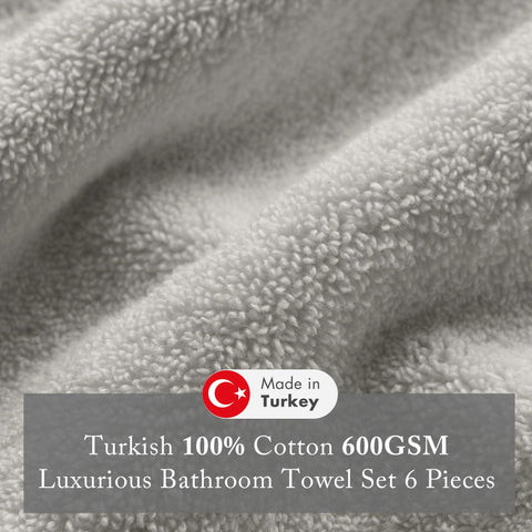 Madison Park Turkish Bath Towel Set, grey