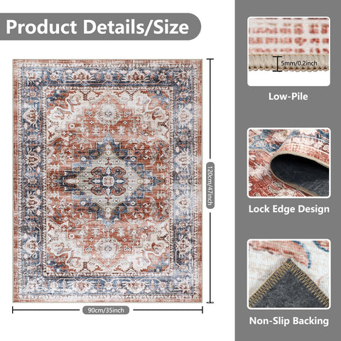 Homcomodar Office Chair Mat for Hardwood Floor 90x120cm, Computer Desk Chair Mat for Hard Floor