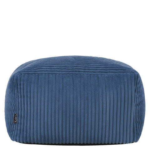 icon Amara Small Cord Bean Bag Footstool with Filling Included, Blue