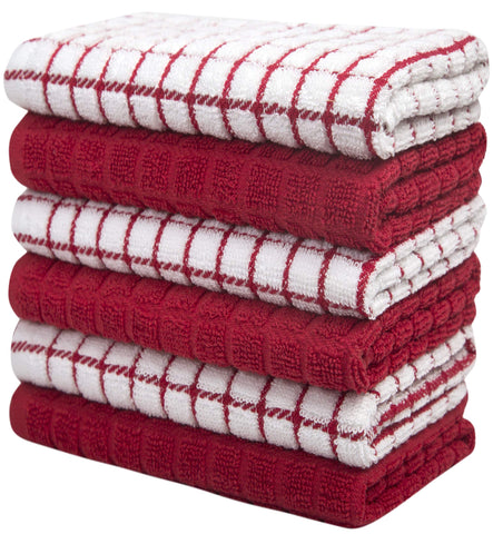 Kitchen Towels 16"x 28" | Dish Towels | Kitchen Hand Towels | Large Dishcloths Set | Highly Absorbent Tea Towel, Soft with Hanging Loop