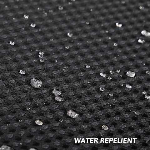 Furlinic Shower Curtain Hookless Black Jacquard Waffle Fabric 75inch Long Weighted Anti Mould with White Polyester Snap in Liner and Mesh Curtains