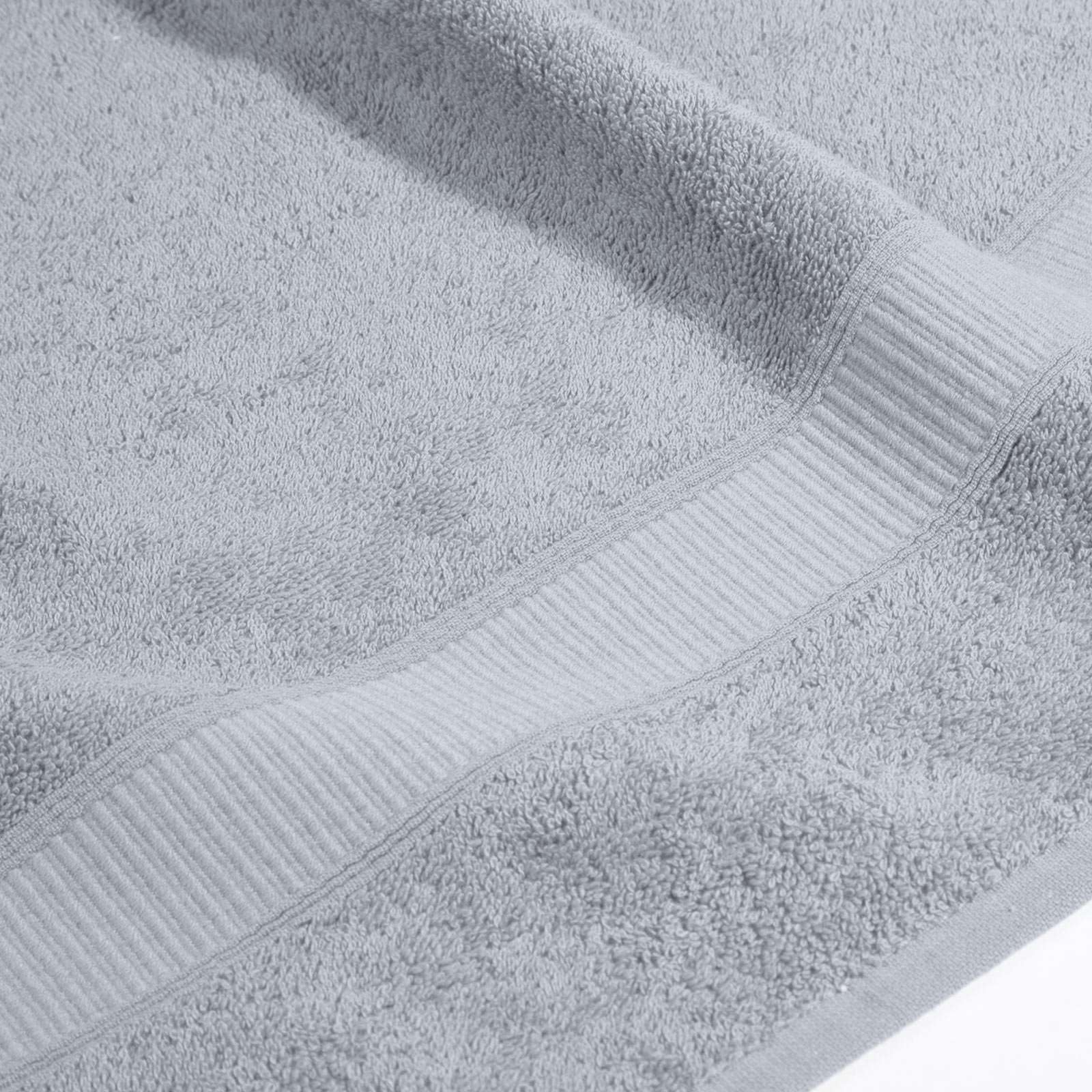 spugnissima - Ocean 100% Cotton Plain Bath Towel, 100 x 150 cm, Pearl Grey