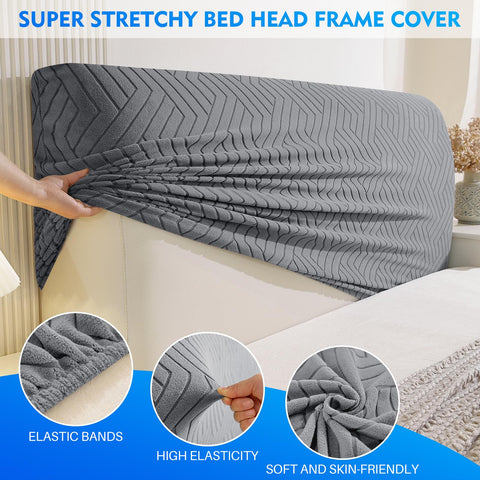 CYCMACO Elastic Bed Headboard Cover, 200 cm, Soft Stretch Bed Headboard Cover, Dustproof Bed Headboard Covers, Modern Bed Headboard Cover, Universal