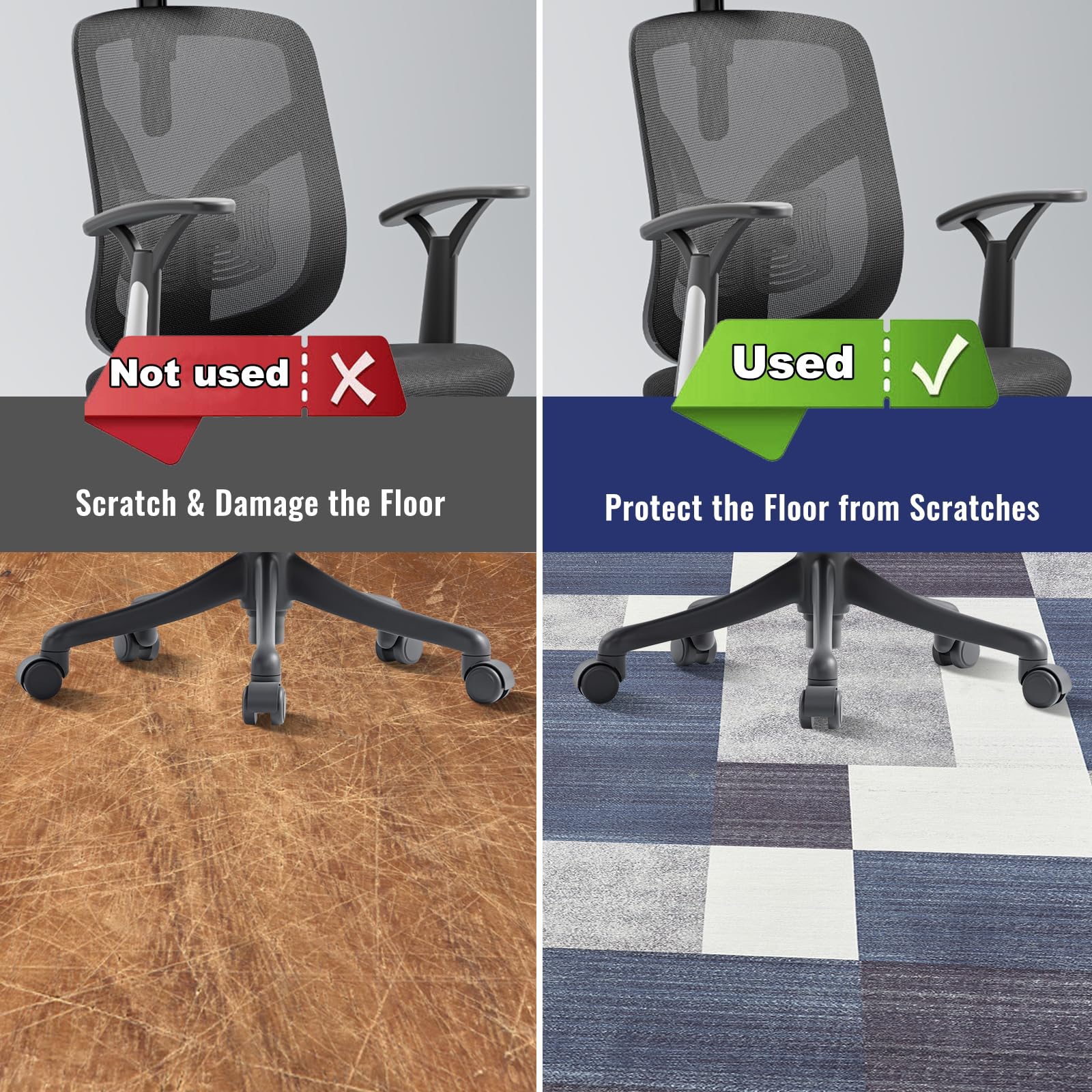Office Chair Mat, 120x150cm Office Chair Mat For Hardwood Floor, for Home