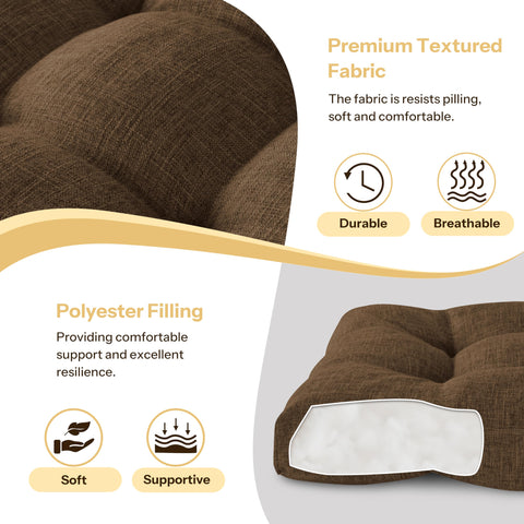 FlyGulls Indoor Bench Cushion for Indoor Furniture 106x40cm Light Coffee
