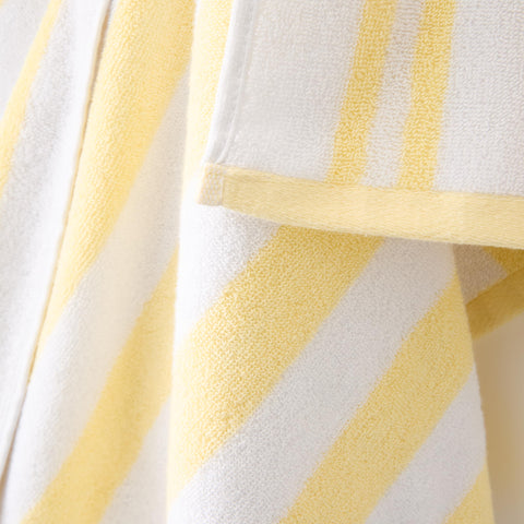 Bianca Reversible Stripe 70x127cm Cotton Jacquard Bath Towel Yellow