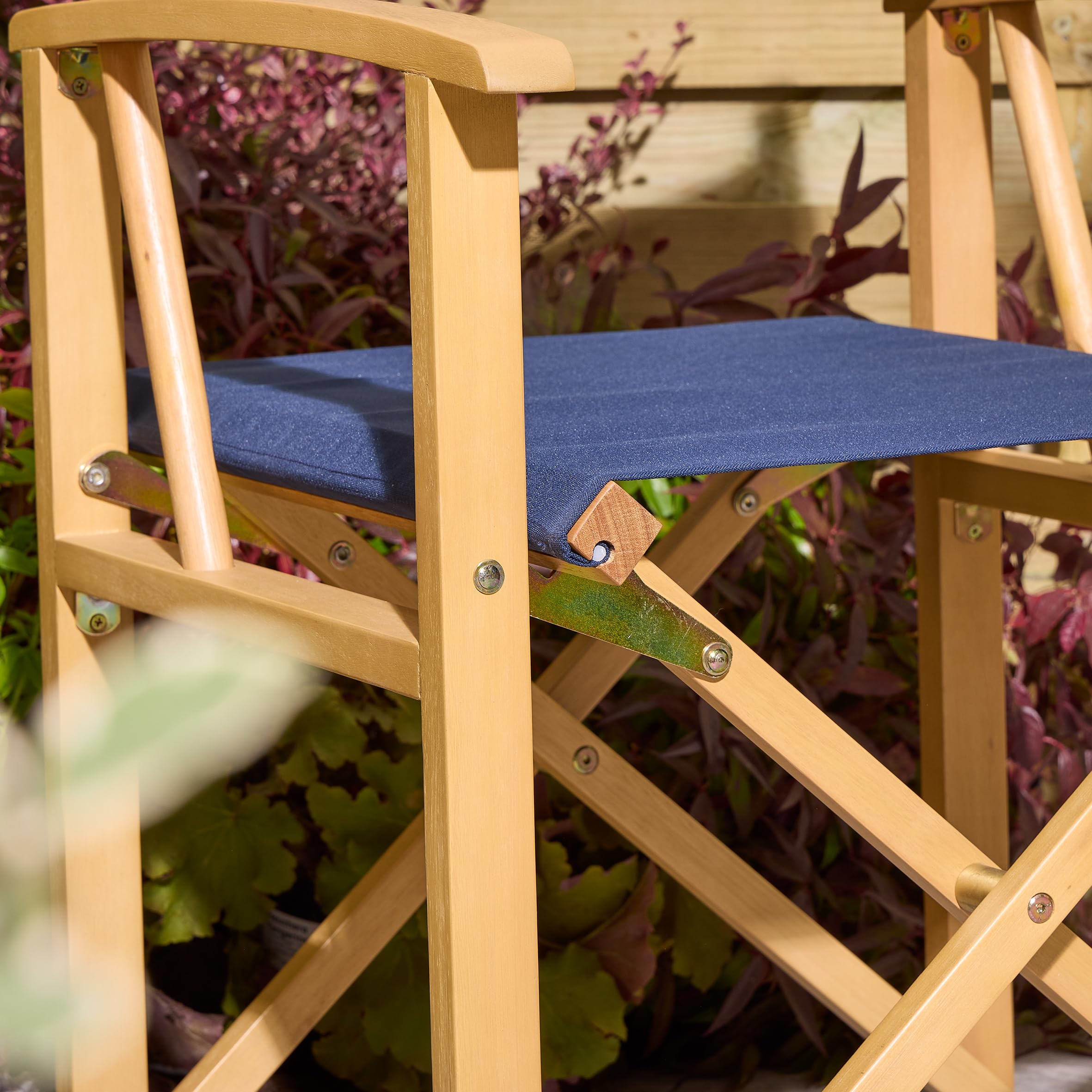 Rowlinson Ascot Folding Directors Chair - Midnight Blue