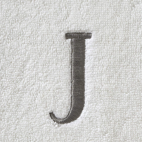 SKL Home Bath Towel, J, Cotton, White, 28x54