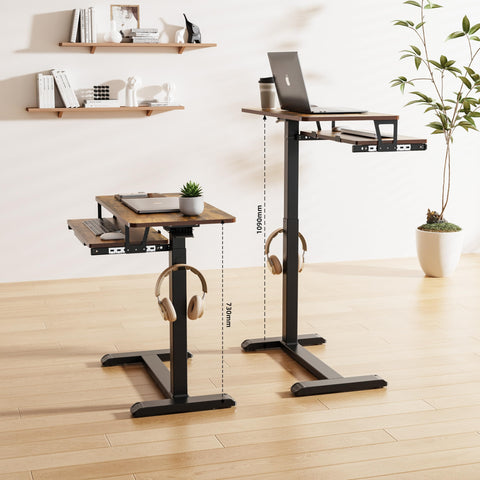 Fydeamer Mobile Standing Desk with Keyboard Tray