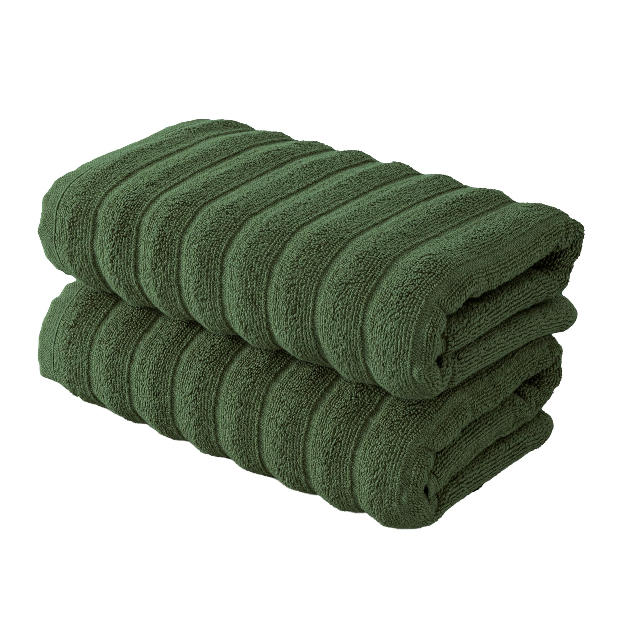 BERIBO Cloud Turkish Towel Set 100% Cotton 620gsm (Olive Grove, 2 Hand Towels)