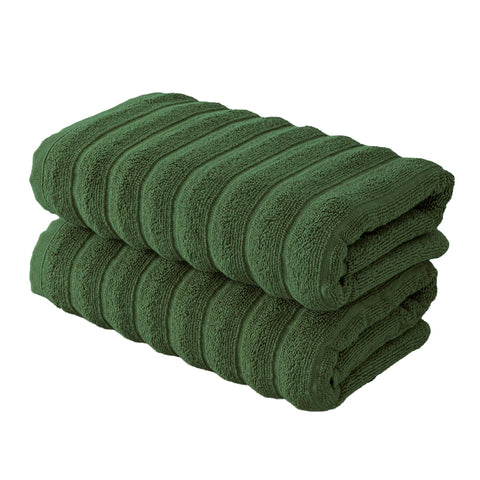 BERIBO Cloud Turkish Towel Set 100% Cotton 620gsm (Olive Grove, 2 Hand Towels)