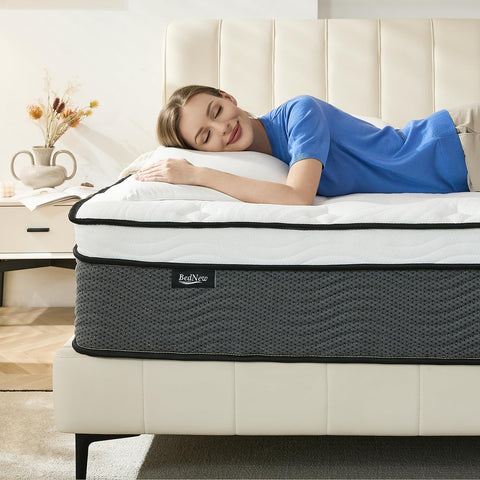 Bednew Single Size Mattress 3FT, 11 Inch Innerspring Hybrid Mattress with Breathable Foam and Pocket Spring For Gentle Support and Cool Comfort Sleep