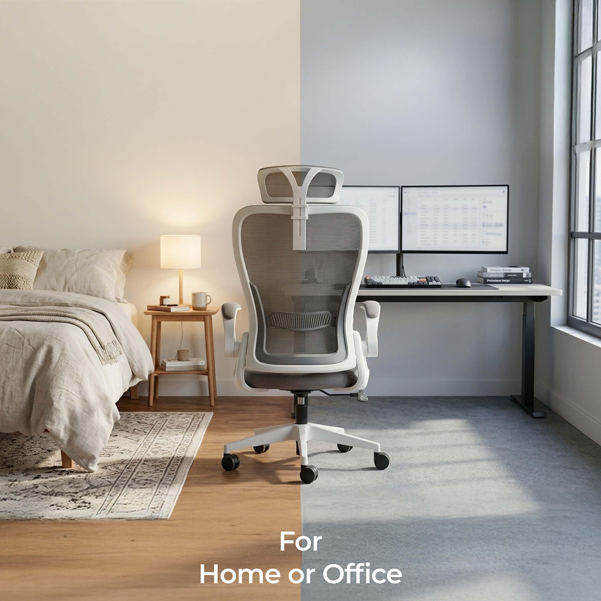 Tervo Model U | Folding Office Chair for Small Spaces | Ergonomic Design with High Rebound Mesh | Computer Desk Chair for Gaming | For Adults & Kids