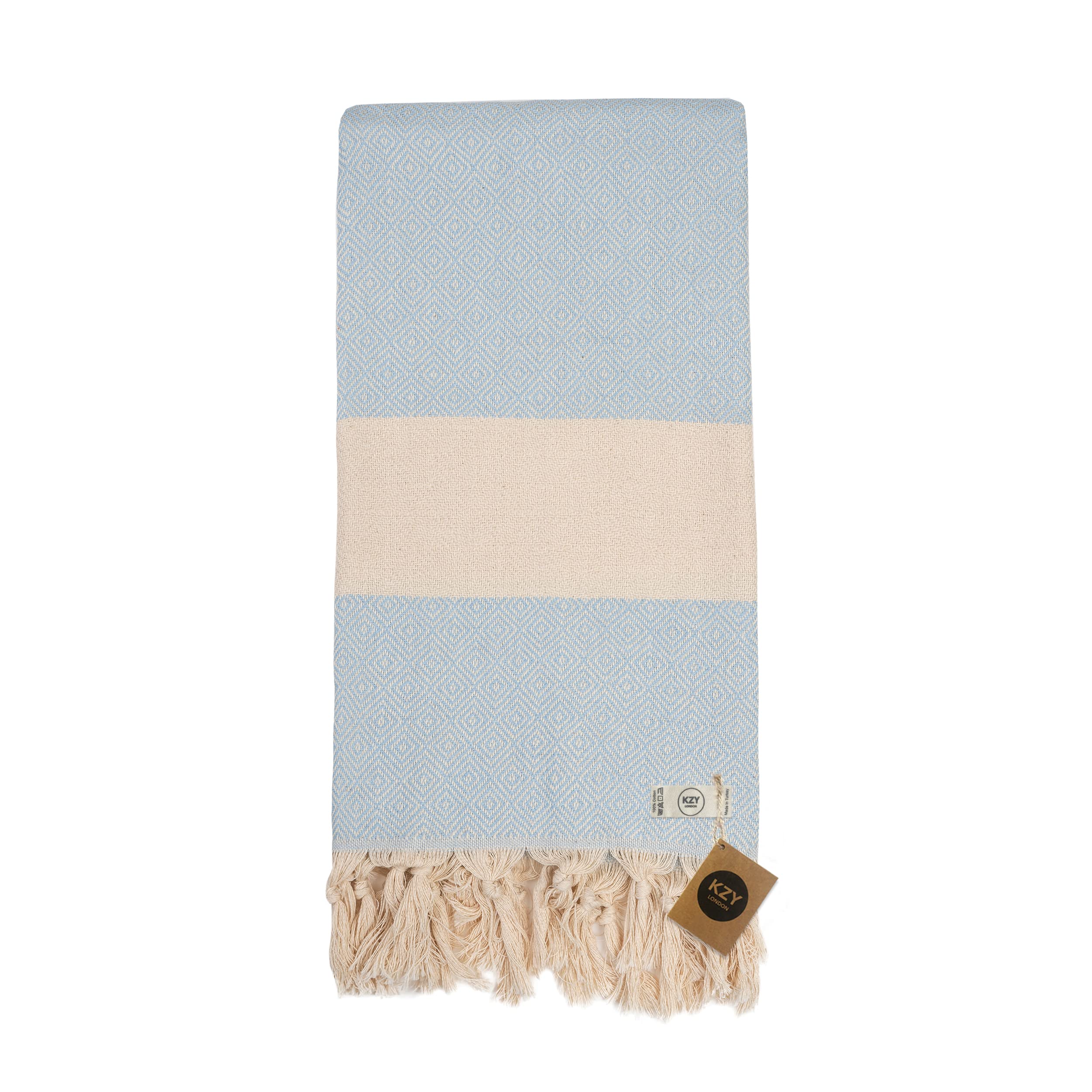 KZY LONDON Beach Towel - Large Turkish Beach Towels for Camping, Swimming, Bath, Gym, Picnic - Quick Dry, Super Absorbent, Lightweight
