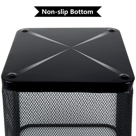 Best House | Metal Mesh Bins | Square | 9 Litres | BLACK | Pack of 1 | Metal Wire Waste Basket Paper Bin | Lightweight and Sturdy Rubbish Bin