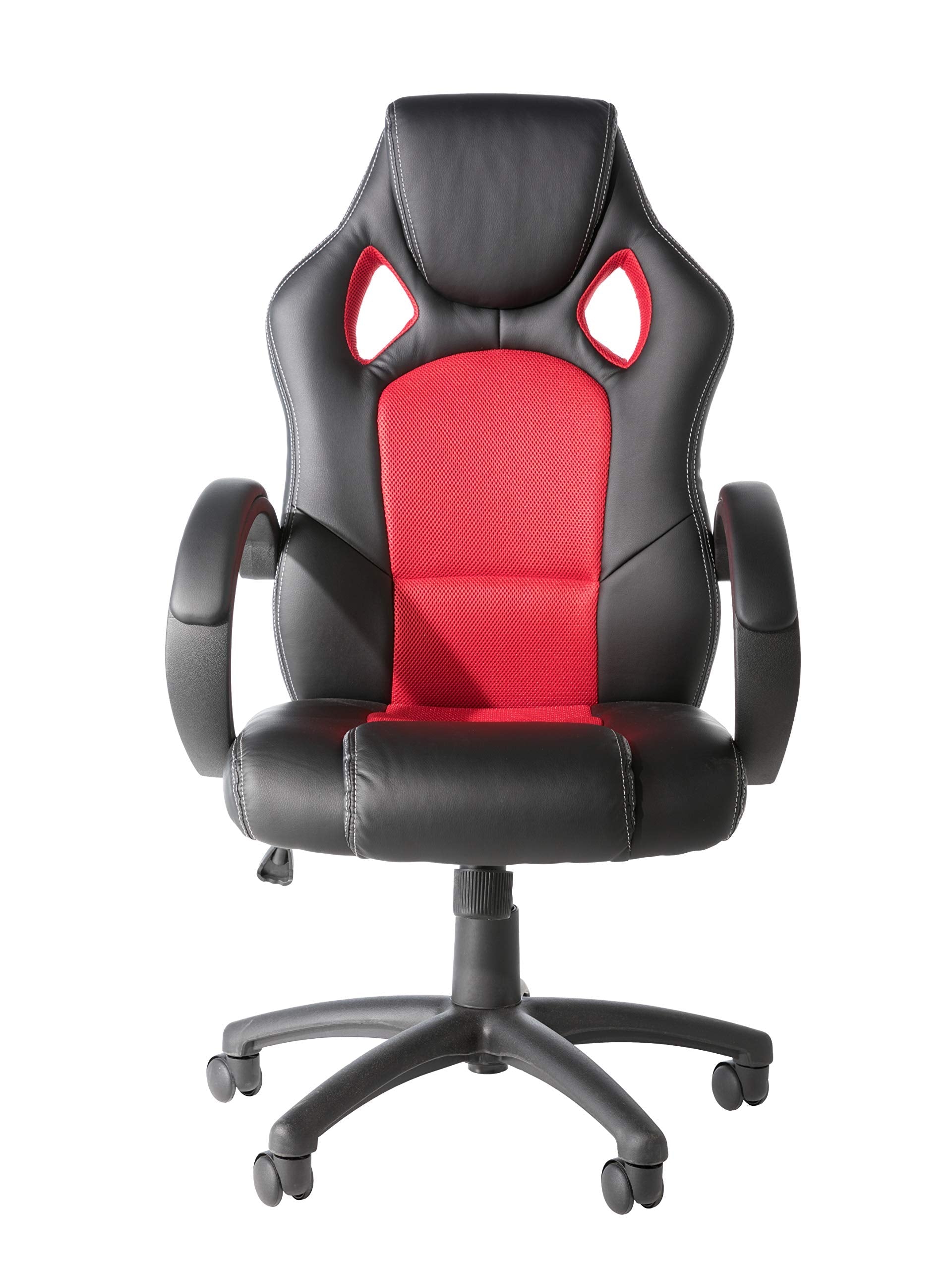 Alphason,AOC5006R,Daytona Faux Leather Racing Chair - Red fabric insert,Red fabric insert