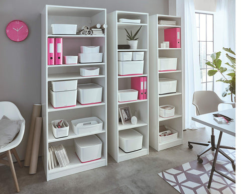 Leitz 18 Litre Storage Box with Lid, waterproof ABS, Pink Metallic