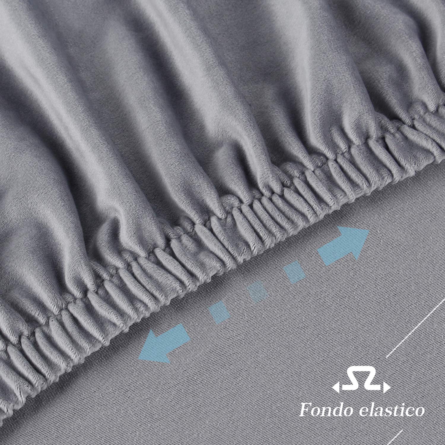 TAOCOCO Bed Headboard Covers, King Size Headboard Covers,Velvet All-inclusive Elastic Headboard Protection Cover for King/Double Bed,Grey Headboard