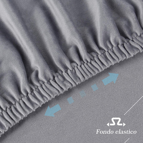 TAOCOCO Bed Headboard Covers, King Size Headboard Covers,Velvet All-inclusive Elastic Headboard Protection Cover for King/Double Bed,Grey Headboard