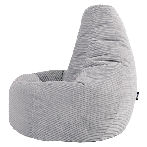icon Dalton Large Cord Bean Bag with Filling Included, Grey