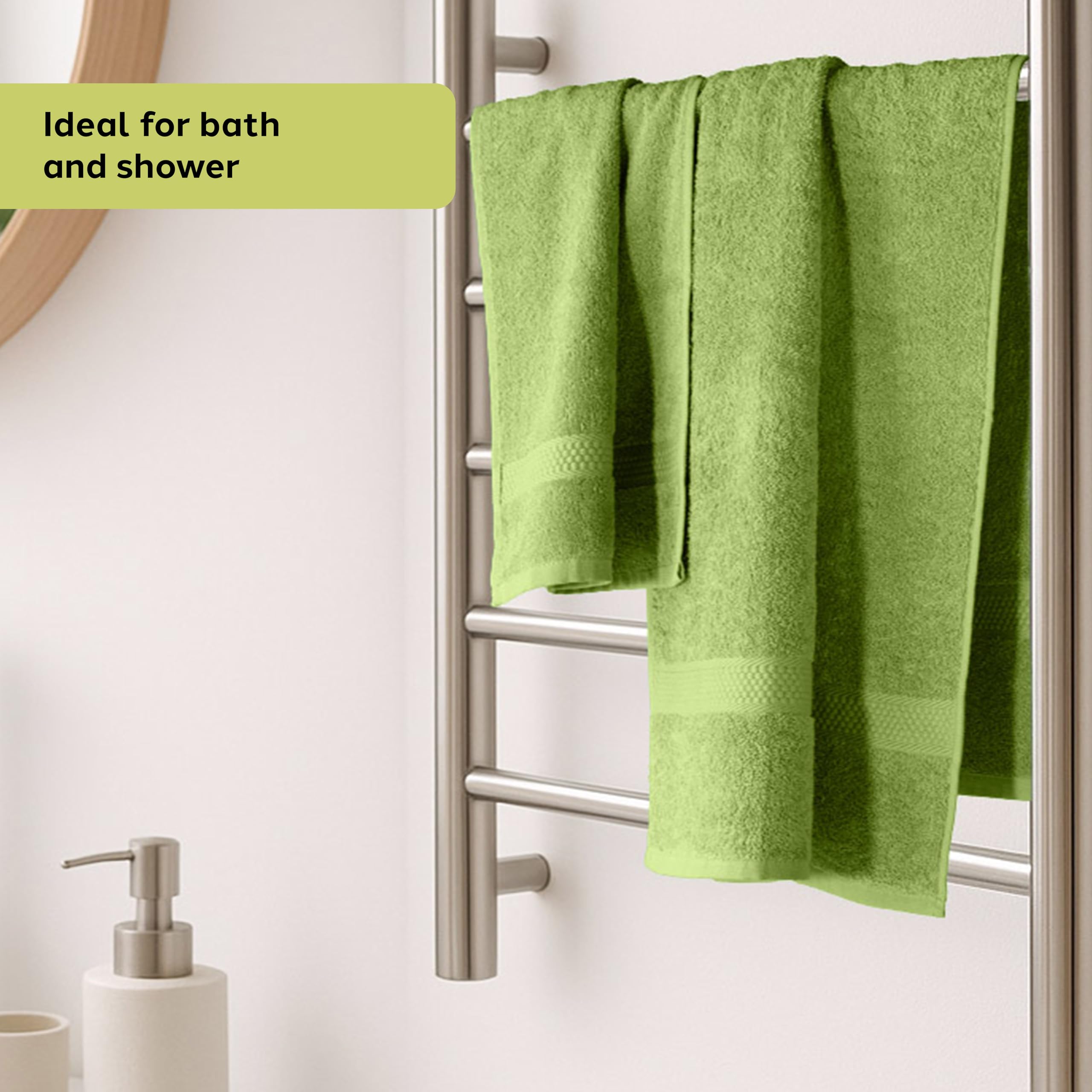 Caleffi Bath Towels, Face and Guest Towel Set, 55 x 100 cm, 100% Cotton
