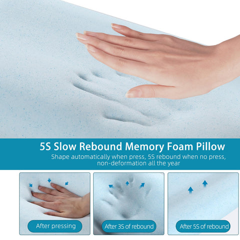SUQ I OME Slim Sleeper-Gel Thin Memory Foam Pillow for Sleeping,Contour Thin & Low Cervical Profile,for Neck Pain, Stomacher