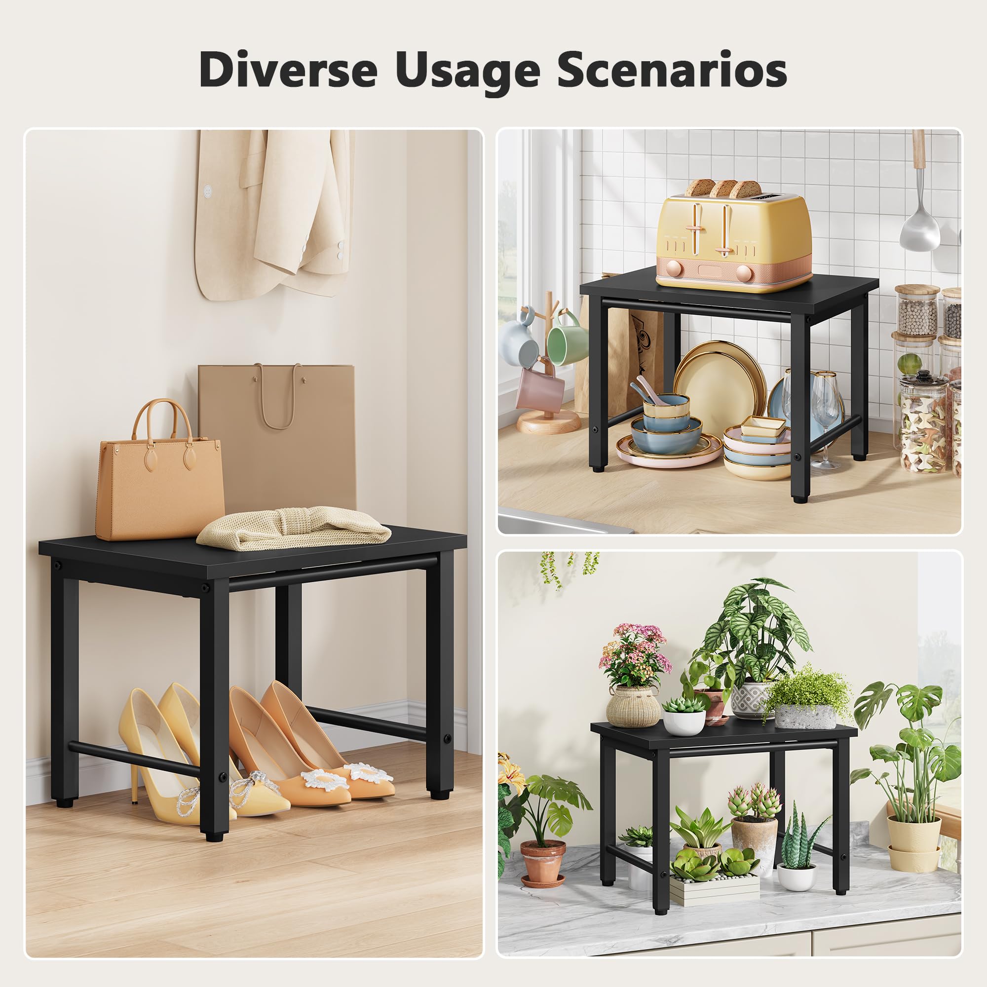 Gewudraw Desktop Printer Stand, Desk Shelf for Home Office, 39 x 28 x 30 CM