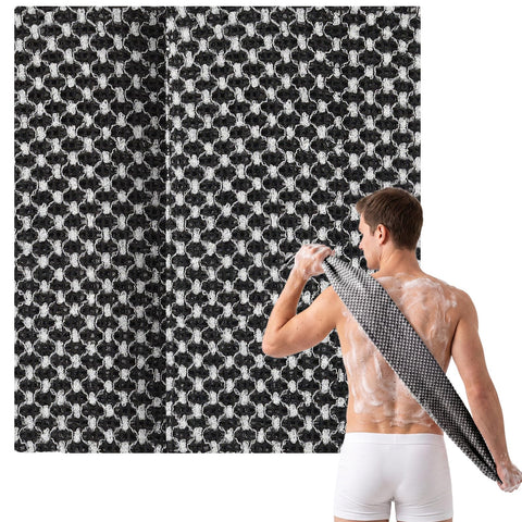 CMANLNYK 2Pcs Japanese Exfoliating Shower Towel - Deep Exfoliating Back Scrub Gentle on Sensitive Skin, 3D Weaving Technique Shower Towel