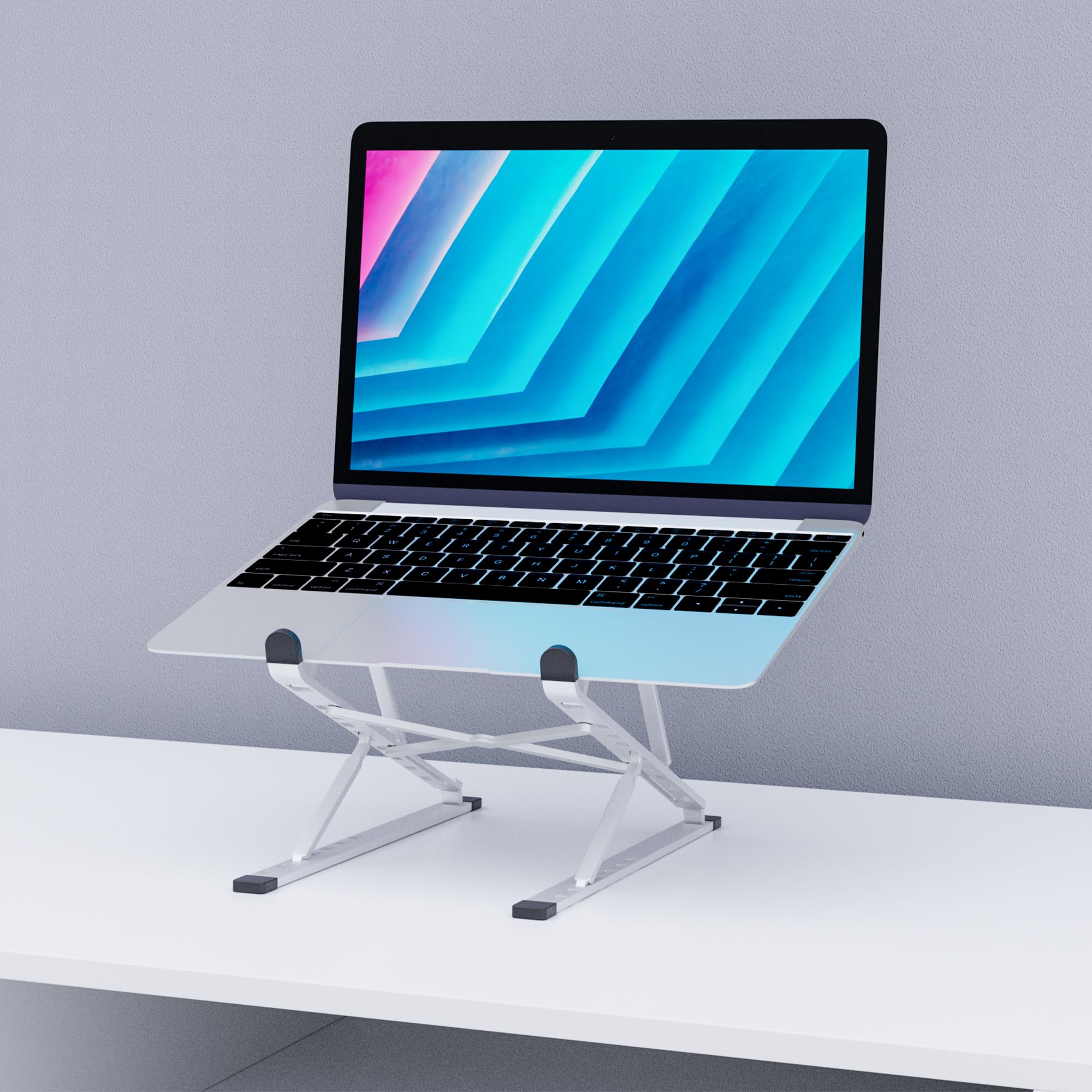 Desire2 Foldable X Plus, Height-Adjustable Notebook and Computer Stand, Aluminium Alloy Stand, Stylish Home Office Accessory, Tablet and Laptop Holder