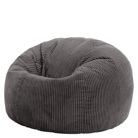 icon Kingston Cord Bean Bag with Filling Included, Grey
