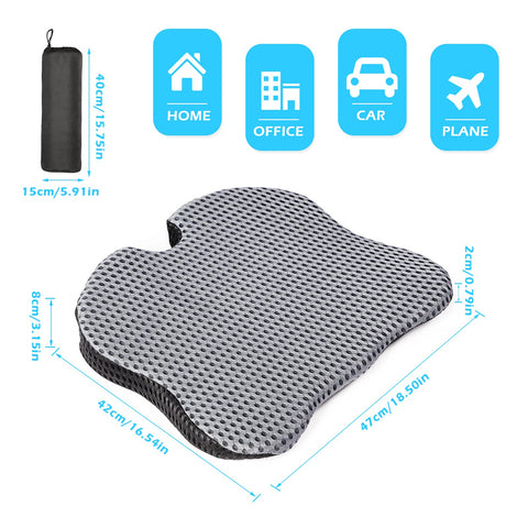 Humberto Car Seat Cushions for Driving,Sciatica Coccyx Tailbone Pain Relief Memory Foam Wedge Seat Cushion.Lumbar Support Pads,Car Seat Cushion