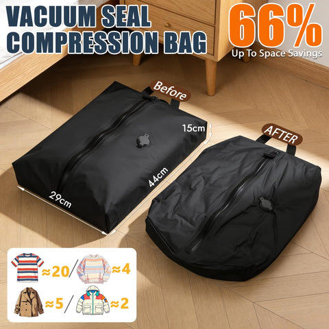 Lollanda Vacuum Bags for Travel IP67 Waterproof Reusable Compression Storage Space Saver Suitcase Backpack Organizer Lightweight Durable 210D