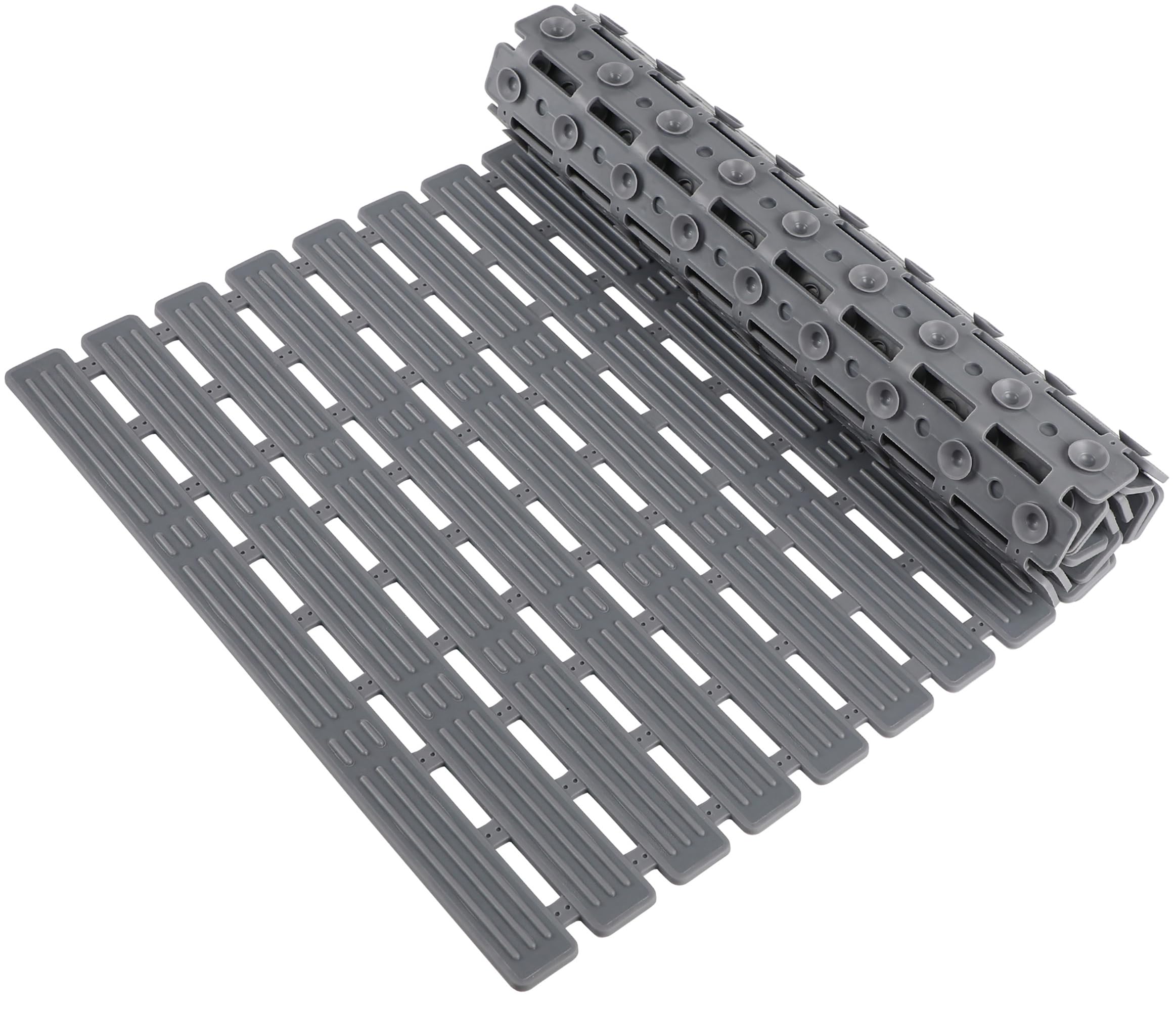 WELTRXE Bath Mat Non Slip Shower Mats, 68 x 40 cm Anti Slip Bathtub Mat, Anti Mould, Striped Textured Soft Surface with Suction Cups
