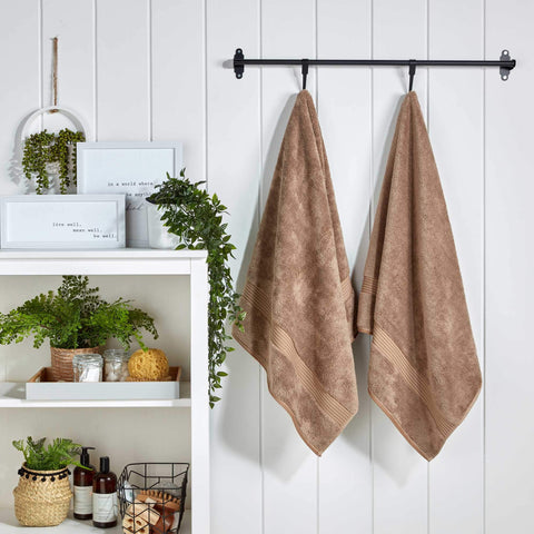 Christy Supreme Hygro 2 Bath Sheets Set | Mocha Brown | 100% Luxury Supima Cotton | Ultra Soft | Super Absorbent | 650GSM | Extra Large Bath Towels