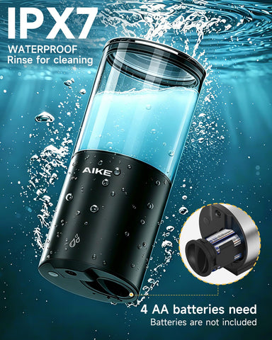 AIKE Automatic Liquid Soap Dispenser Wall Mount, IPX7 Waterproof 400ml