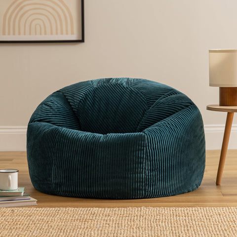 icon Kingston Cord Bean Bag with Filling Included, Teal