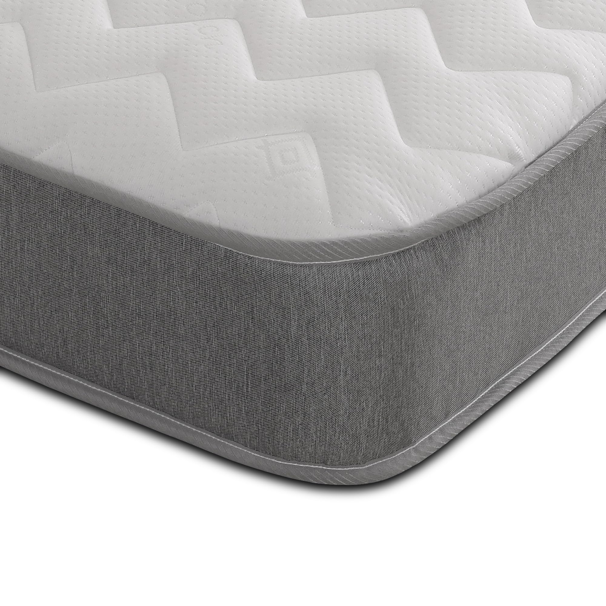 Starlight Beds Essentials Shorty Mattress, Zig Zag Soft Comfort Sleep Surface, 7.5 Inch Deep with Memory Foam Layer & Springs