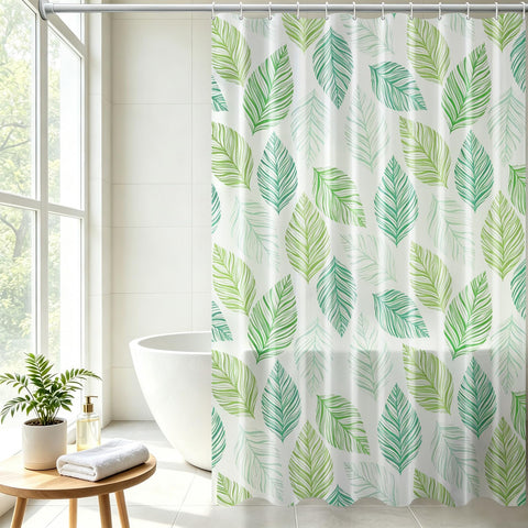 Vllcsla Shower Curtain 200/240 Drop, 180x200 Drop cm, PEVA Extra Long Wet Room Bathtub Curtain