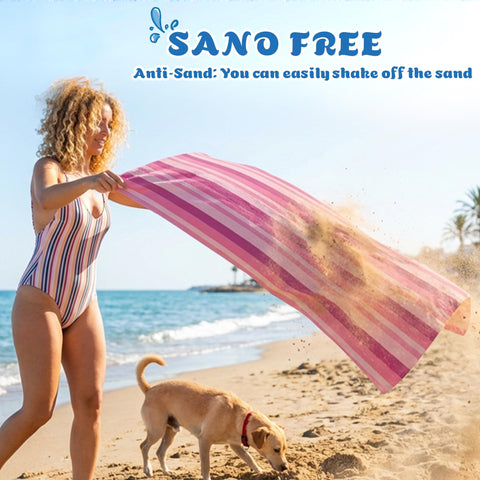 Anavasi Microfibre Beach Towels for Adults, 2 Pack 180 x 90cm 100% Recycled
