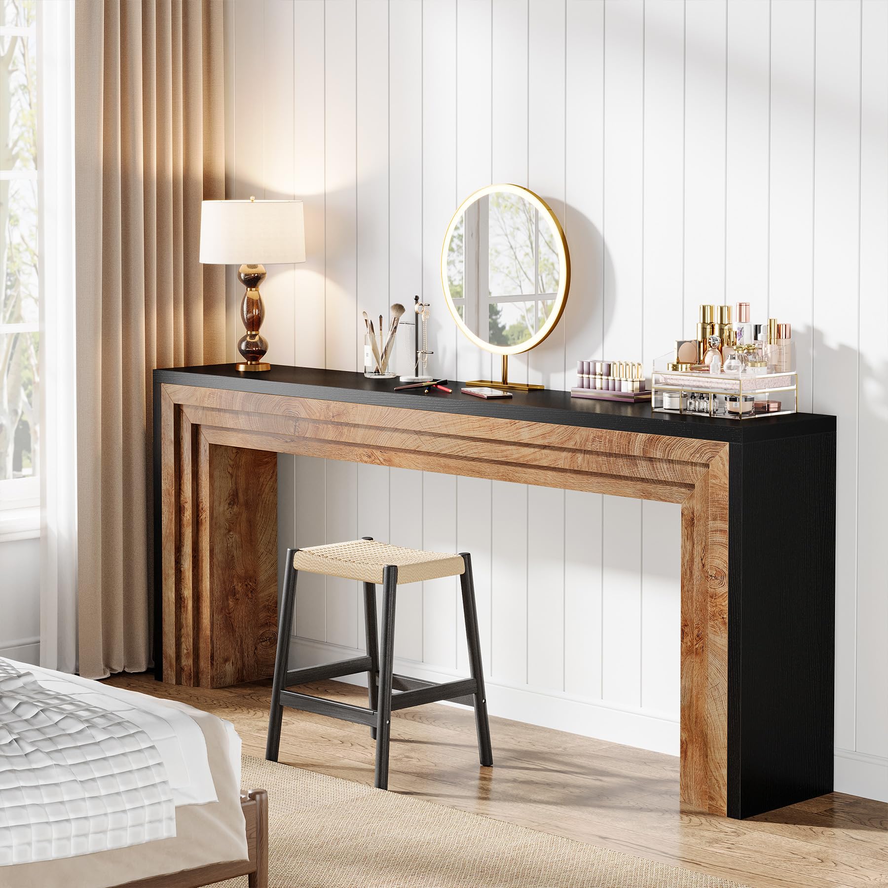 Tribesigns 180 cm Console Table, Farmhouse Slim Sofa Table Behind the Couch, Wooden Extra Long Hall Table for Living Room, Entryway, Hallway, Foyer