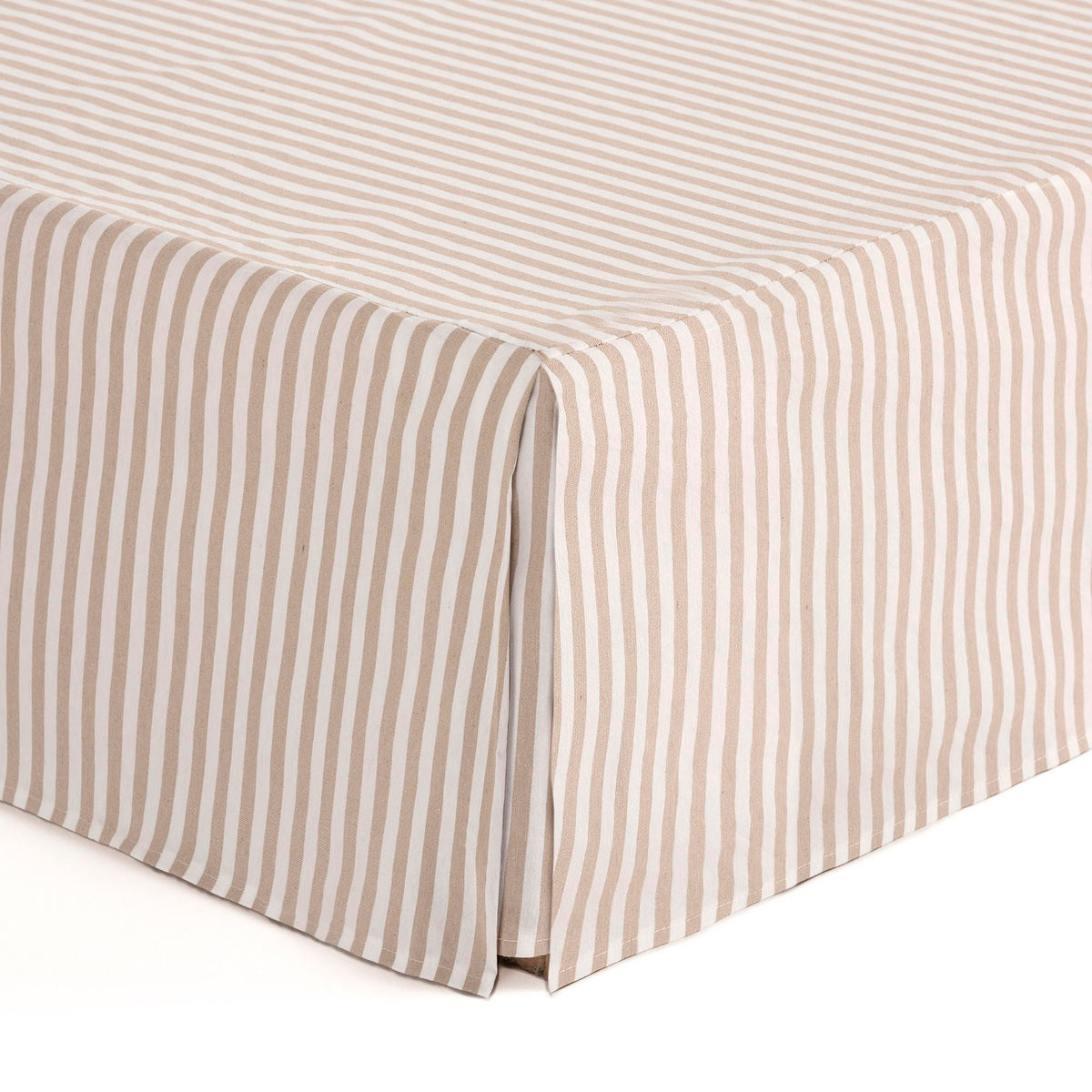 Bed Cover 140 x 190 / 200 cm Bed Base Cover 140 cm – Beige Stripes
