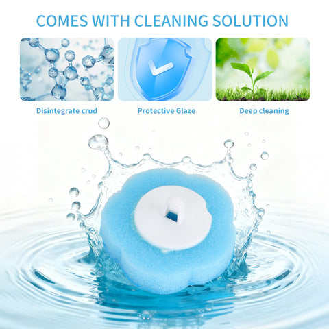 WENLISELL 100PCS Disposable Toilet Brush Refills 3 Layer Toilet Brush Heads