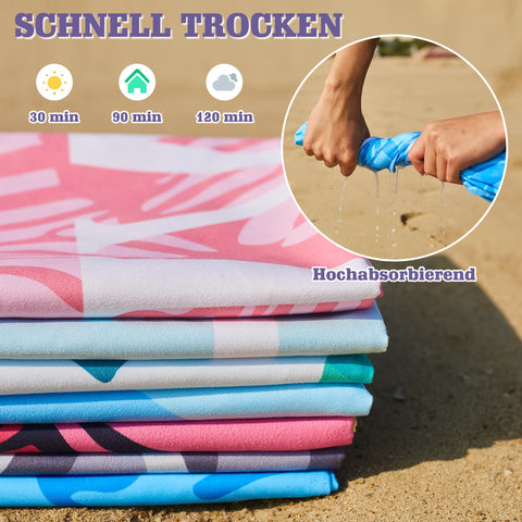 LEcylankEr Beach Towels for Adults XL 180 x 90 CM Large Microfibre Beach Towel Quick Dry Sandproof Beach Towels for Adults Extra Large for