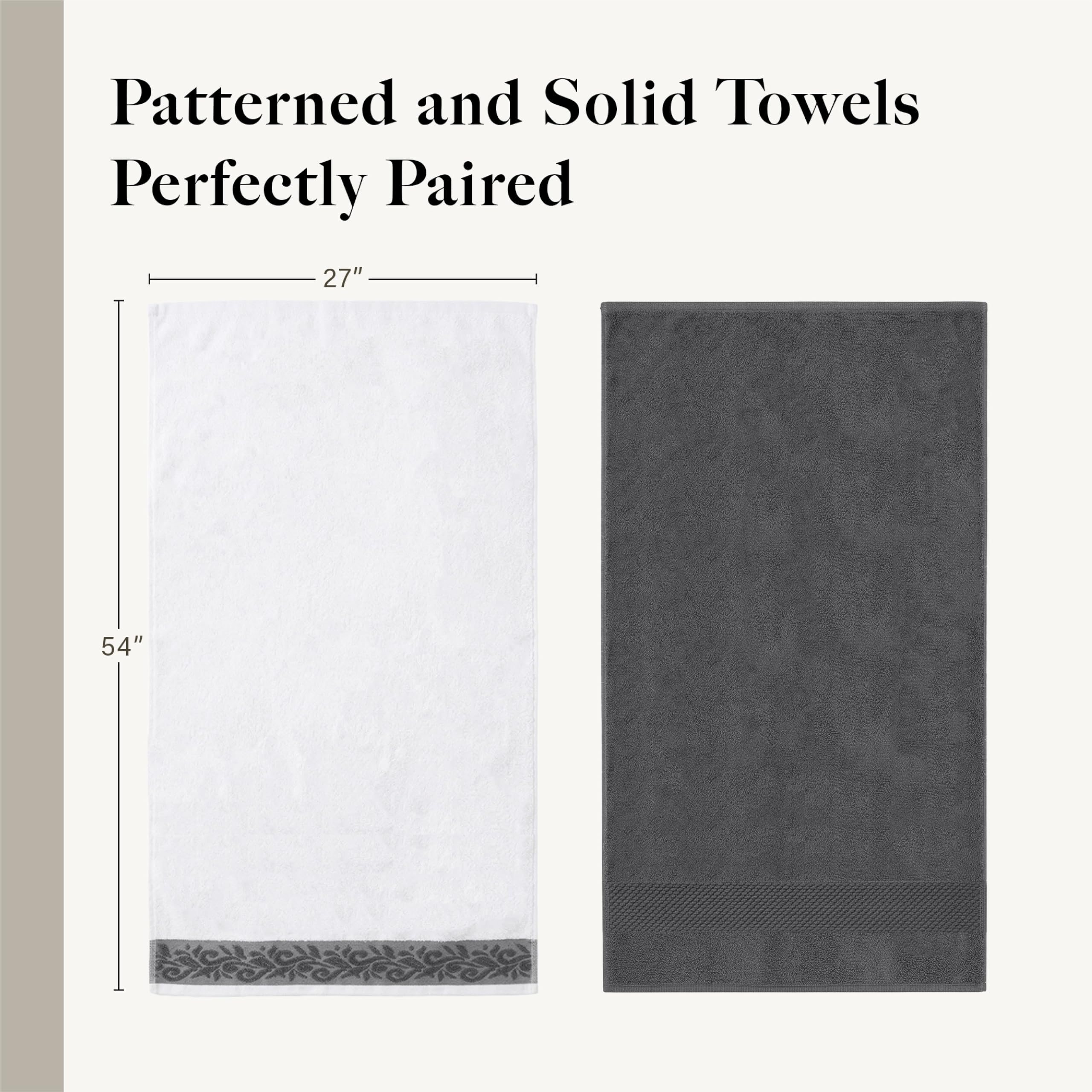 Modern Threads With Filgree Jacquard Border, Charcoal, 13" x 13\