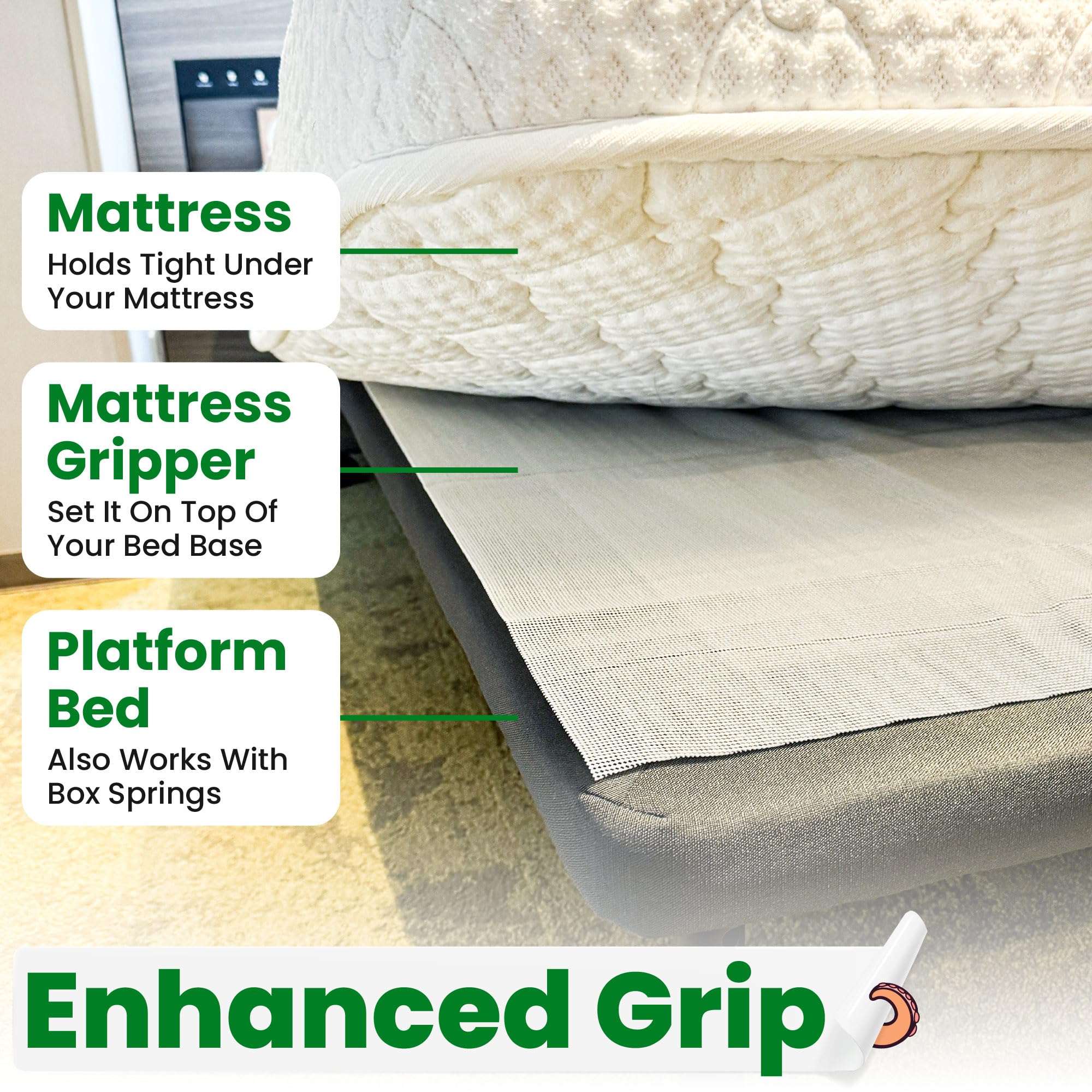 ECOHomes Non Slip Mattress Gripper Pad Stop Mattress, Keep Topper from Sliding - Anti Slip Grip Pads Holder Stop Couch Cushion, Sofa Cushions