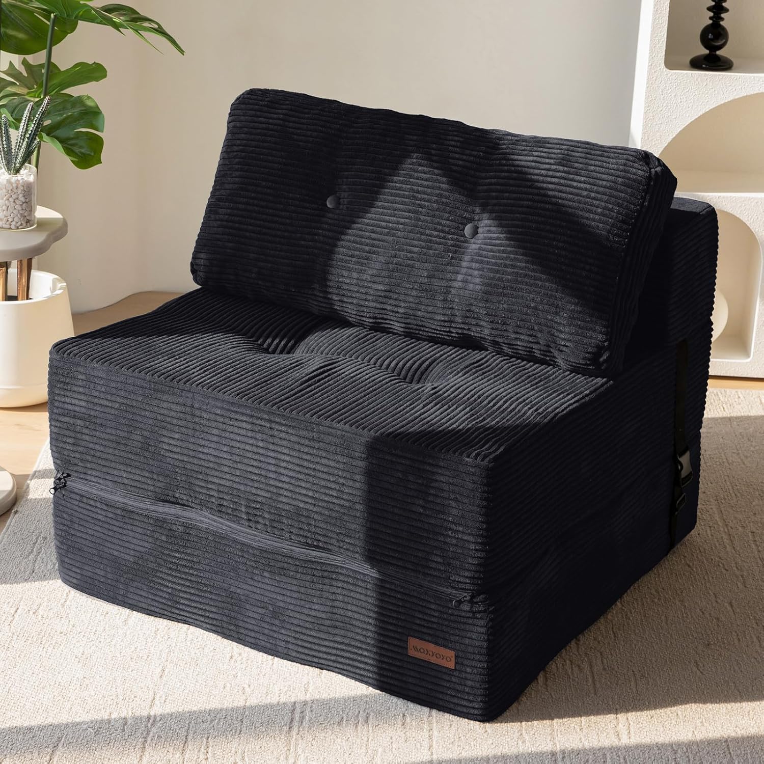 MAXYOYO Folding Sofa Bed, Convertible Sofa Bed with High-Density Support Foam, Portable 4 in 1 Fold Out Chair to Floor Lounger