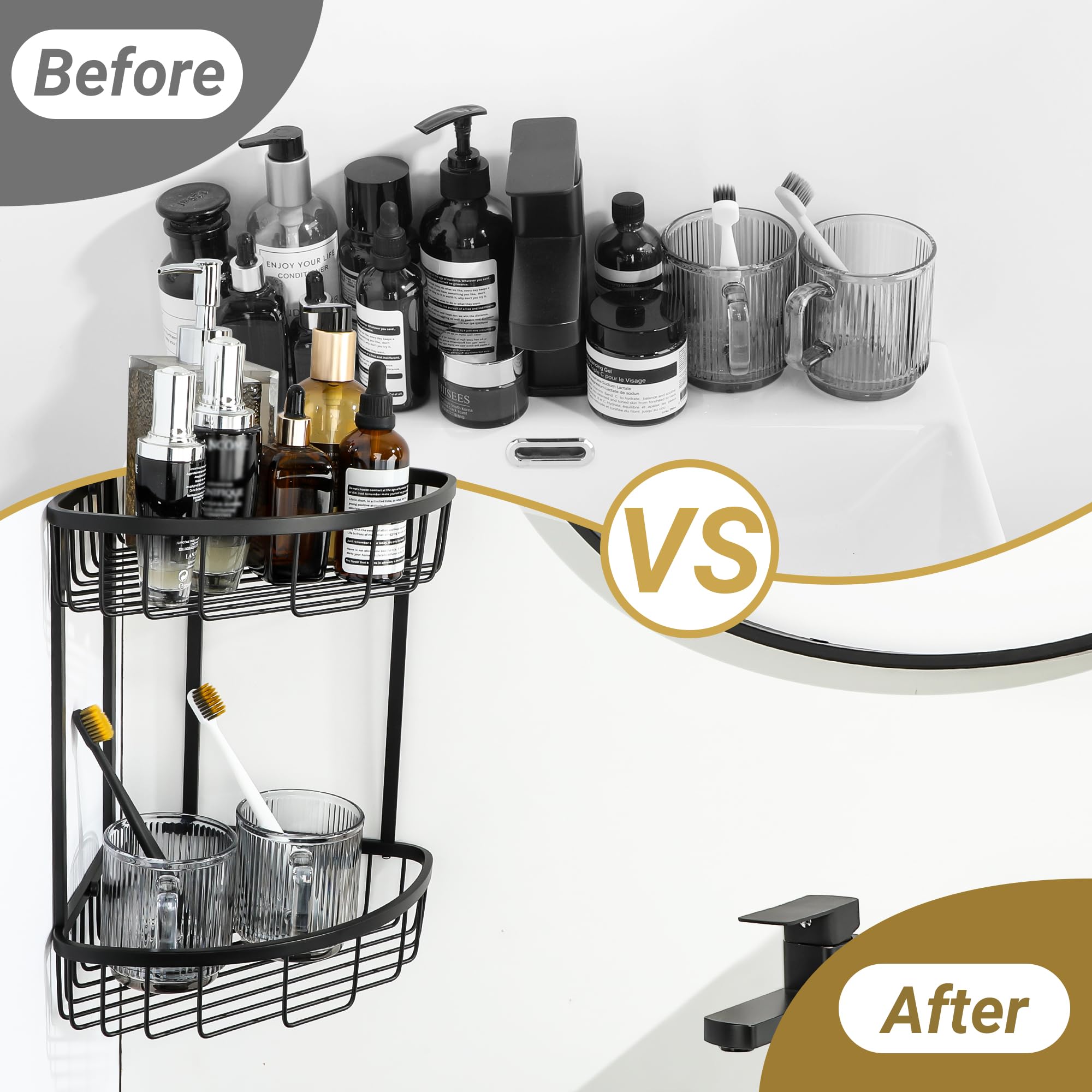 SAYAYO Corner Shower Caddy Bathroom Shower Basket SUS304 Stainless Steel